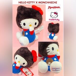 NWT HELLO KITTY X MONCHHICHI!!! RARE!  5 ⭐️’S COLLECTIBLE PLUSH OR A COZY DOLL!
